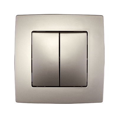 CITY TWO BUTTONS TWO WAY SWITCH CHAMPAGNE METALLIC CITY TWO BUTTONS TWO WAY SWITCH CHAMPAGNE METALLIC