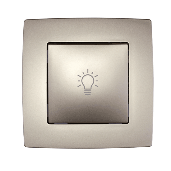 CITY PUSH LIGHT SWITCH CHAMPAGNE METALLIC