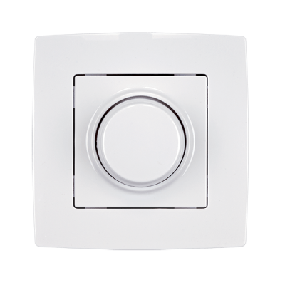 Διακόπτης Dimmer περιστροφικός 0–10V CITY, λευκό μεταλλικό Διακόπτης Dimmer περιστροφικός 0–10V CITY, λευκό μεταλλικό