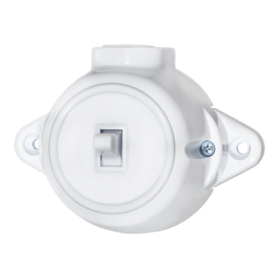 ANTIQUE ONE BUTTON TWO WAY SWITCH 10А 250V WHITE ANTIQUE ONE BUTTON TWO WAY SWITCH 10А 250V WHITE