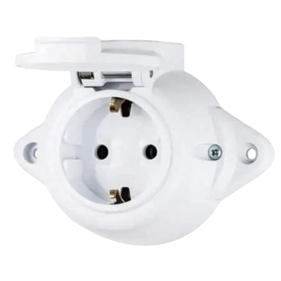 ANTIQUE GERMAN SOCKET WITH COVER 16А 250V IP44 WH ANTIQUE GERMAN SOCKET WITH COVER 16А 250V IP44 WH