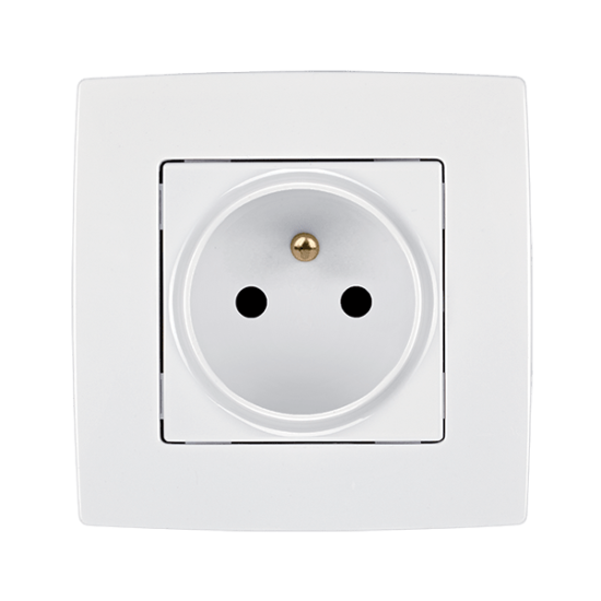 CITY FRENCH TYPE SOCKET WITH SCREW WHITE