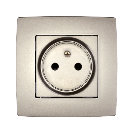 CITY FRENCH TYPE SOCKET WITH SCREW CHAMPAGNE METALLIC