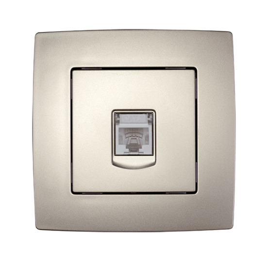 CITY PHONE SOCKET RJ11 CHAMPAGNE METALLIC