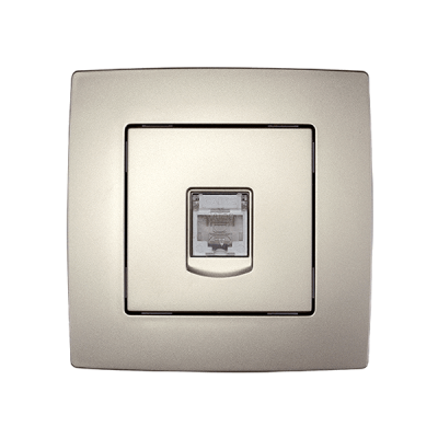 CITY COMPUTER SOCKET RJ45 CAT5E CHAMPAGNE METALLIC