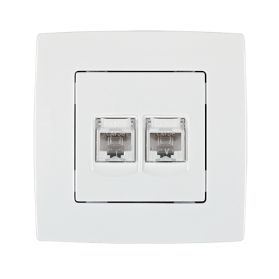 CITY COMPUTER SOCKET RJ45 - DOUBLE WHITE CITY COMPUTER SOCKET RJ45 - DOUBLE WHITE