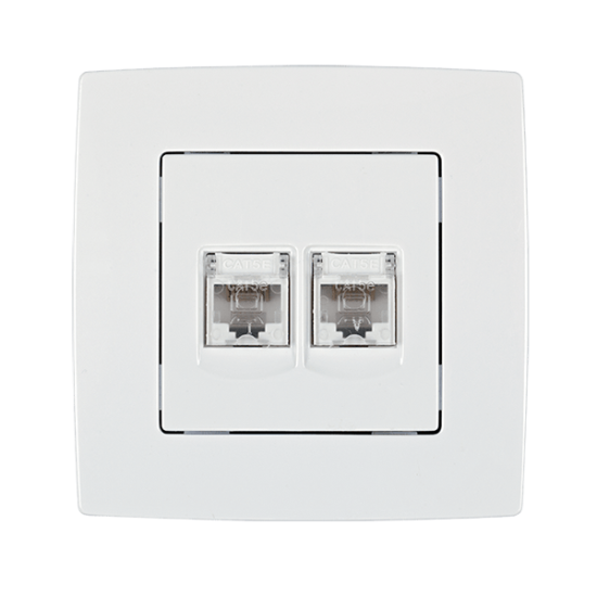 CITY COMPUTER SOCKET RJ45 - DOUBLE WHITE