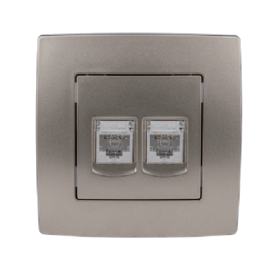 CITY PHONE SOCKET RJ11 + COMPUTER SOCKET RJ45 WHITE CITY PHONE SOCKET RJ11 + COMPUTER SOCKET RJ45 WHITE