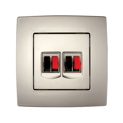 CITY DOUBLE AUDIO SOCKET CHAMPAGNE METALLIC CITY DOUBLE AUDIO SOCKET CHAMPAGNE METALLIC