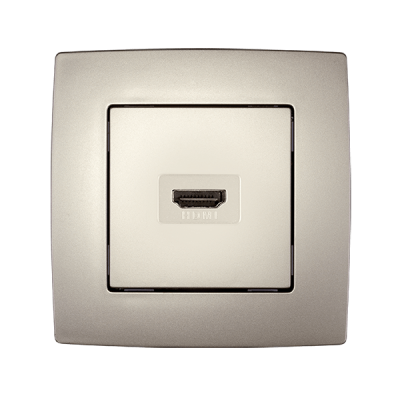 CITY HDMI SOCKET CHAMPAGNE METALLIC CITY HDMI SOCKET CHAMPAGNE METALLIC