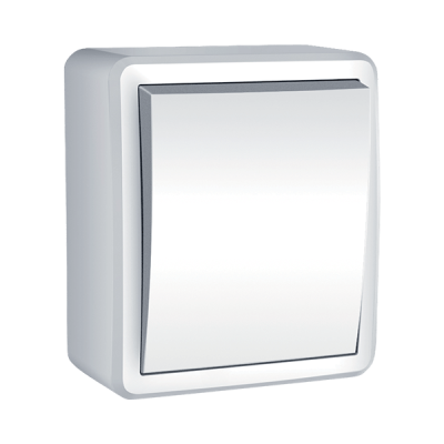 ONE GANG ONE WAY SWITCH IP44 WHITE ONE GANG ONE WAY SWITCH IP44 WHITE