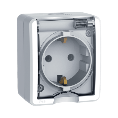 GERMAN TYPE SOCKET IP44 WHITE GERMAN TYPE SOCKET IP44 WHITE