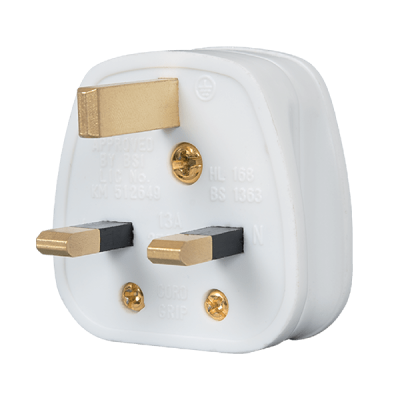 BRITISH PLUG 13A WHITE