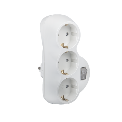 ADAPTOR TRIPLE 16А WHITE WITH KEY ADAPTOR TRIPLE 16А WHITE WITH KEY