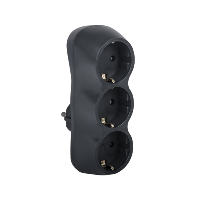 ADAPTOR TRIPLE 16А GRAPHITE