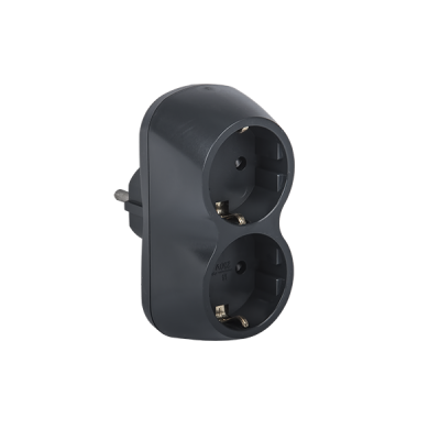ADAPTOR DOUBLE 16А GRAPHITE
