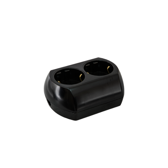 MULTISOCKET DOUBLE 16А BLACK