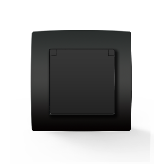 Πρίζα γερμανικού τύπου στεγανή με βίδες CITY, ανθρακί Πρίζα γερμανικού τύπου στεγανή με βίδες CITY, ανθρακί