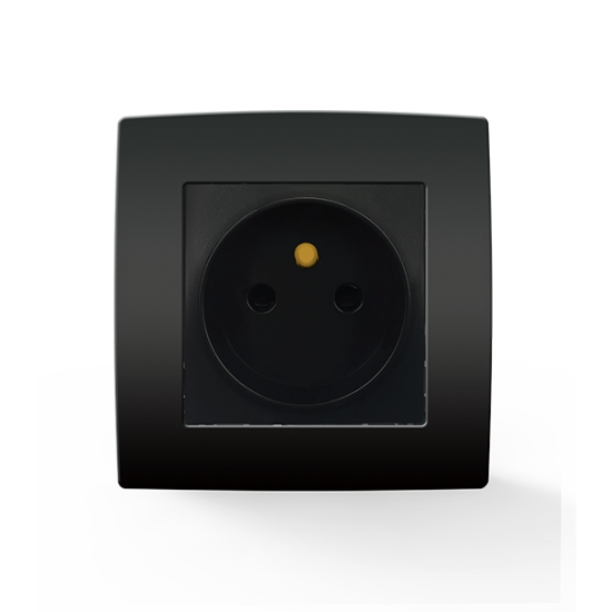 Πρίζα γαλλικού τύπου με βίδες CITY, ανθρακί Πρίζα γαλλικού τύπου με βίδες CITY, ανθρακί