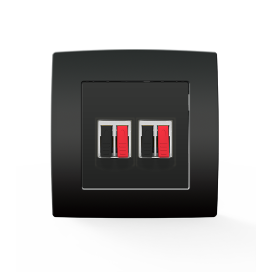 Διπλή πρίζα ήχου CITY, ανθρακί Διπλή πρίζα ήχου CITY, ανθρακί
