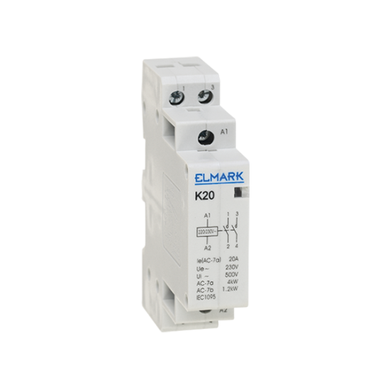 MODULAR CONTACTOR K20 20A 230V NO+NC