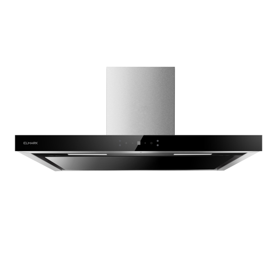 T-shaped hood EL-90M79BL 800m³/h silver/ΜΑΥΡΟ T-shaped hood EL-90M79BL 800m³/h silver/ΜΑΥΡΟ