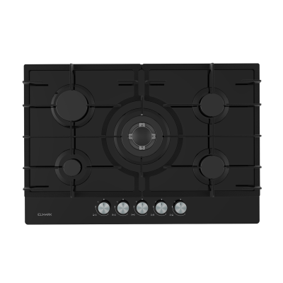 Γυάλινη Εντοιχιζόμενη Εστία Υγραερίου Αυτόνομη 75cm (300073) 75cm EL-75GQ095