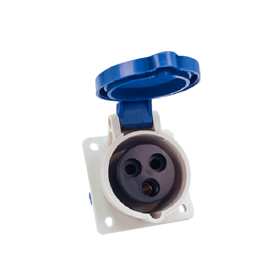 INDUSTRIAL SOCKET FOR FLUSH MOUNTING HT-413 16A IP44 1P+N+E 230V