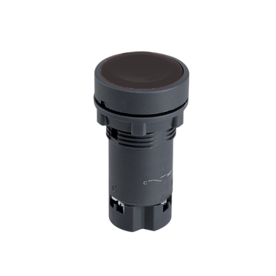 BUTTON EL- EA25 NO+NC BLACK