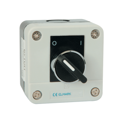 SWITCH 0-1 WITH BOX EL1- B134 1NO IP44 BLACK