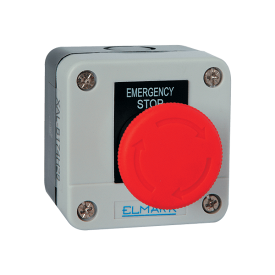 EMERGENCY STOP BUTTON WITH BOX EL1- B174 1NC IP44 RED