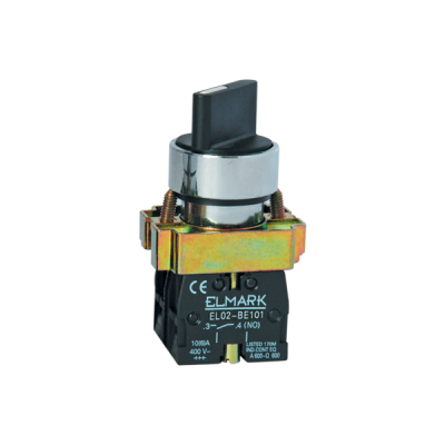 SWITCH WITH ARREST EL2- BD 33 2NO 3 POSITIONS BLACK