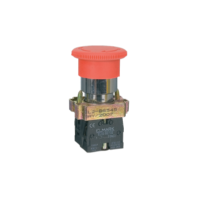 BUTTON MUSHROOM TYPE EL2- BS 545 1NC+1NO RED
