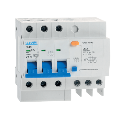 RESIDUAL CURRENT OPERATED CIRCUIT BREAKER JEL6 6kA 3P 25A/300mA RESIDUAL CURRENT OPERATED CIRCUIT BREAKER JEL6 6kA 3P 25A/300mA