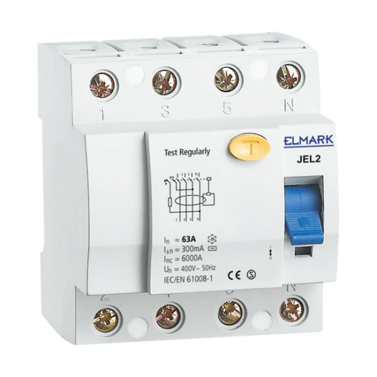 RESIDUAL CURRENT DEVICE JEL2 6kA 4P 25A/300mA SIGMA