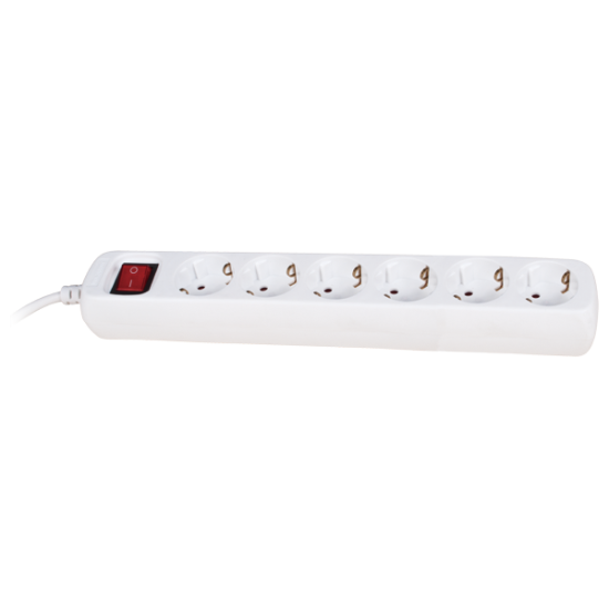 MULTIPLUG 6 HOLES H05VV- F 3G1.5mm2 3m WITH KEY