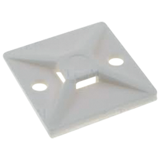 MT- 25 CABLE TIE MOUNTS ADHESIVE WHITE