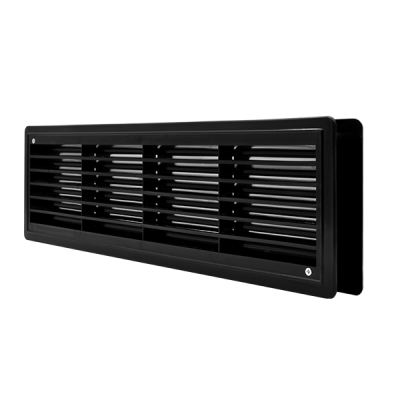 EL02-129 DOOR GRILLE 115x430MM, ΜΑΥΡΟ