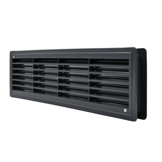 EL02-125 DOOR GRILLE 115x430MM, GRAPHITE EL02-125 DOOR GRILLE 115x430MM, GRAPHITE