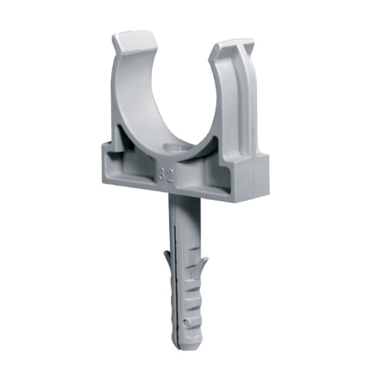 PVC CONDUIT CLIPS WITH PLUG AND STEEL SCREW EC D20 x 100 pcs.