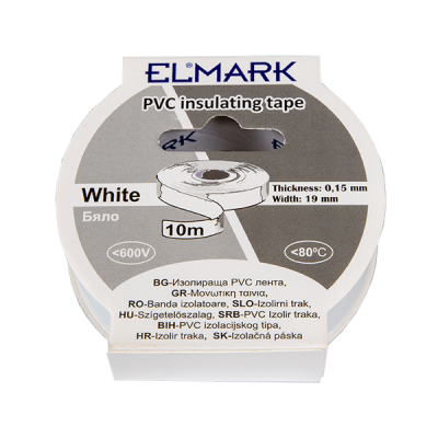 INSULATING TAPE 10mx19mm WHITE