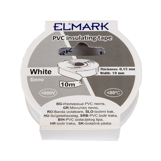 INSULATING TAPE 10mx19mm WHITE