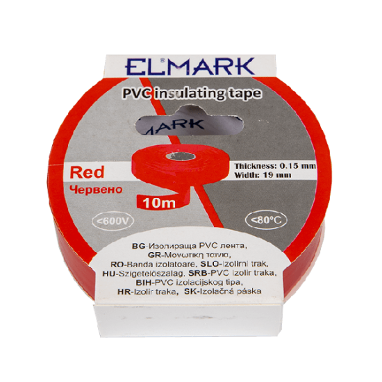 INSULATING TAPE 10mx19mm RED