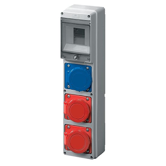 BOARD EC69022 WITH IND.SOCKETS 1*1P+N+E 16A+ 1*1P+N+E 32A+ 1*3P+N+E 16A IP44