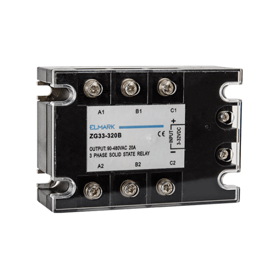 INDUSTRIAL SOLID STATE RELAY ZG33- 3- 20B 400VAC 20A 3P