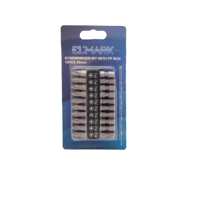 SCREWDRIVER BIT WITH PP BOX 10PCS 50mm SCREWDRIVER BIT WITH PP BOX 10PCS 50mm