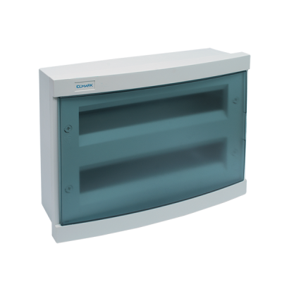 PLASTIC DISTRIBUTION BOX BLUE 24 WAYS FLUSH MOUNT