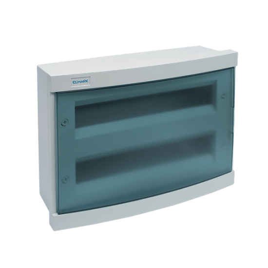 PLASTIC DISTRIBUTION BOX BLUE 28 WAYS SURFACE MOUNT