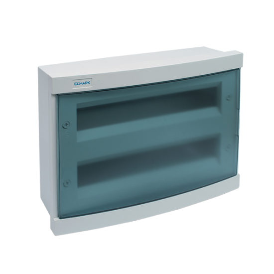 PLASTIC DISTRIBUTION BOX BLUE 28 WAYS FLUSH MOUNT