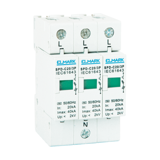 SURGE ARRESTER SPD- C10/3P In 10kA